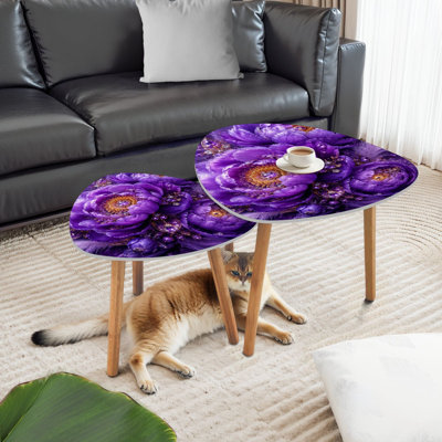 Ensemble de 2 tables basses gigognes Triangle