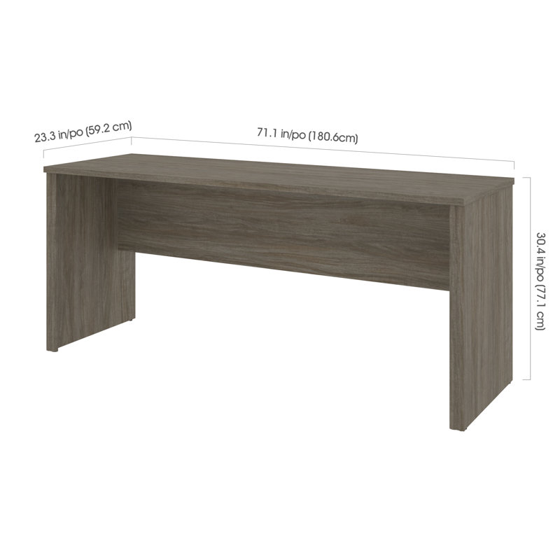 Tammara Computer Desk, 30.4" H x 71.1" W x 23.4" D, Dark Chocolate