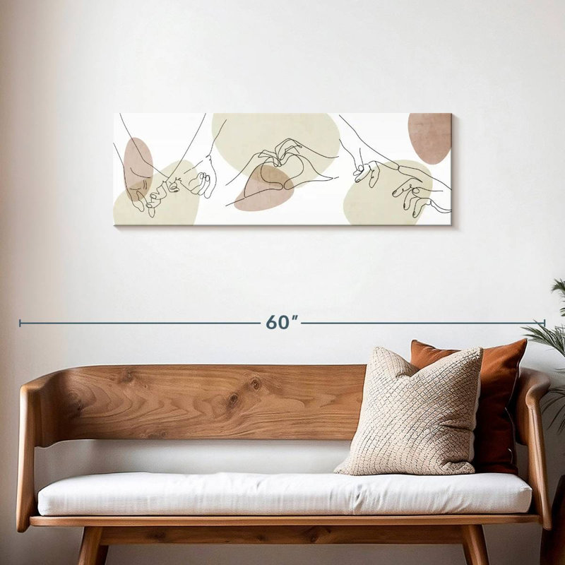 «Lovers Hands», reproduction sur toile, H 42 po x l 14 po x P 1,25 po