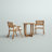 2 - Person Acacia Wood Patio Dining Set with Round Table , Cushions Included-1283998022