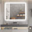 Miroir de salle de bain à DEL Amirie: montage horizontal / vertical polyvalent, fonction antibuée, éclairage réglable, idéal pour votre meuble-lavabo-1063234408