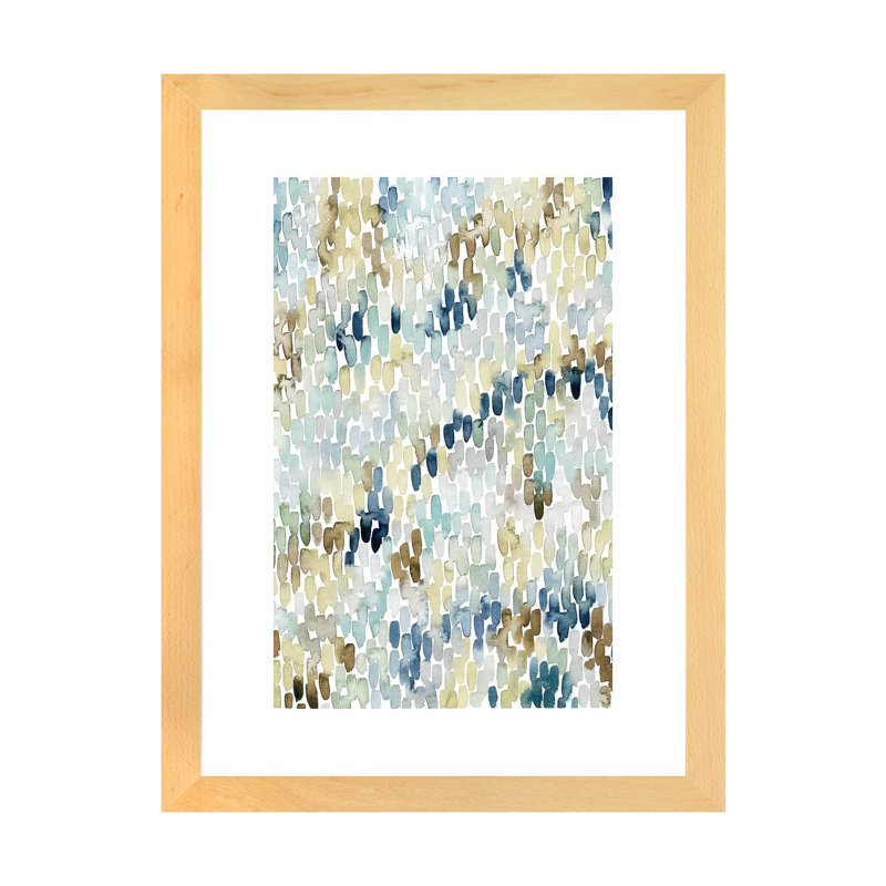 River Wavelet II par Grace Popp - reproduction d'art, Toile avec cadre en bois beige, Blanc, H 24 po x l 16 po x P 1 po