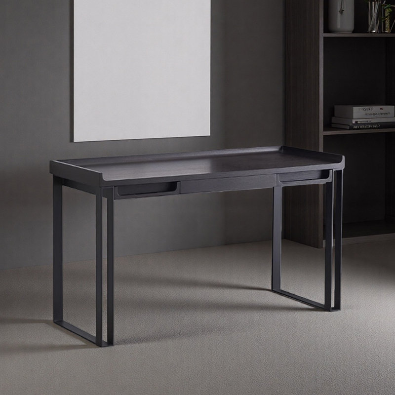 Bureau d'ordinateur au design minimaliste foncé, H 29,52 po x l 55,11 po x P 25,59 po