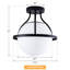 Plafonnier semi-encastré sphère en verre givré 1 lumière l 11,2 po -1373463273