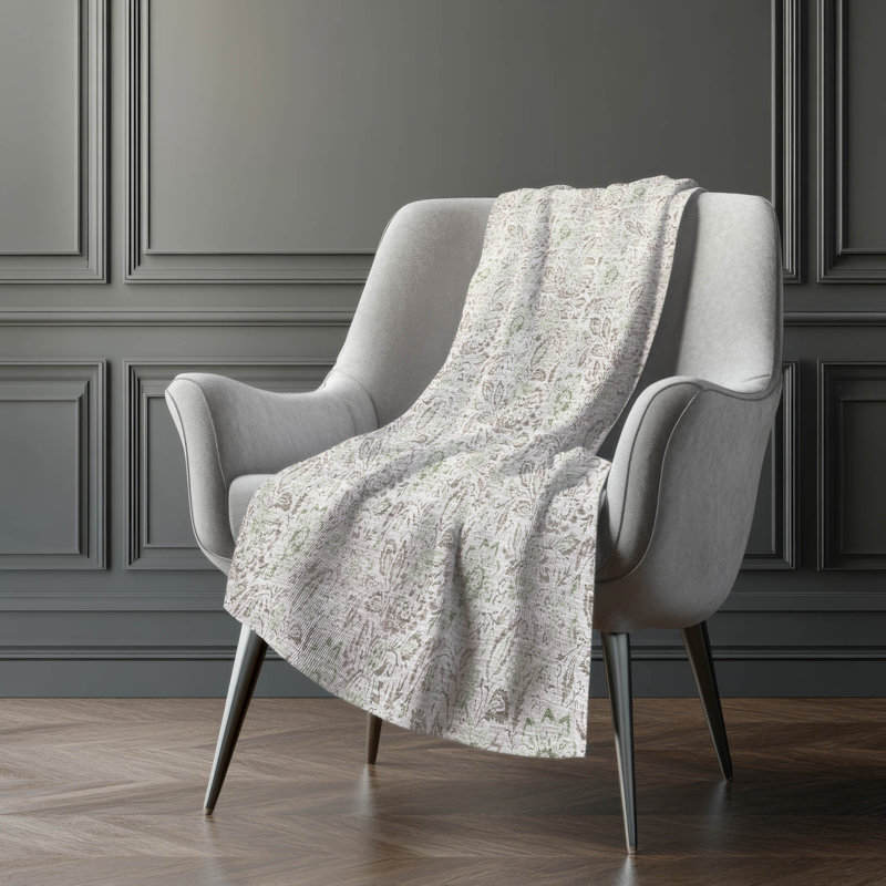 Jeté floral Sherpa ASB660 Addison, Taupe