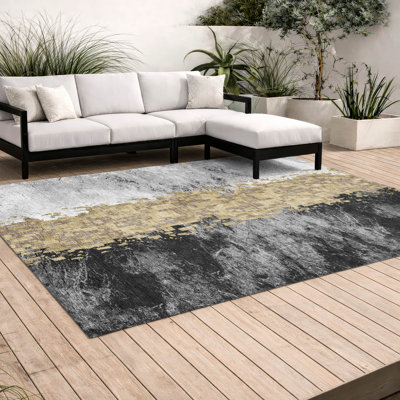 Tapis moderne Ceajay ACN3112 lavable à la machine pour intérieur et extérieur