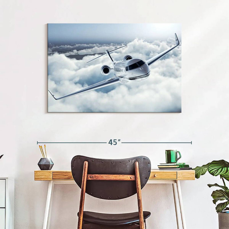 Mehar Flying Luxury Private Jet, 26" H x 39" W