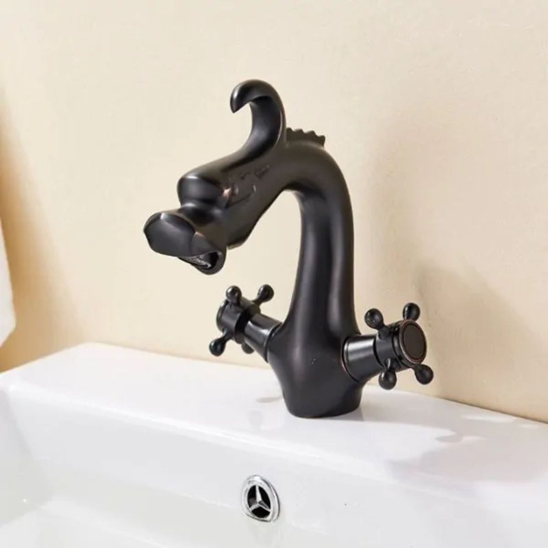 Juno Dragon Multi Finish Dual Handle Bathroom Faucet