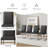 4PCS Heavy Duty Iron Frame Office Chairs