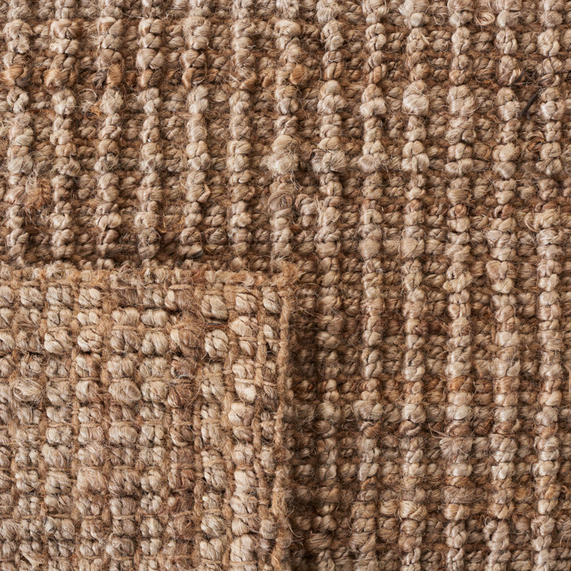 Marram Hand Woven Jute No Pattern Rug, Rectangle 9' x 12'