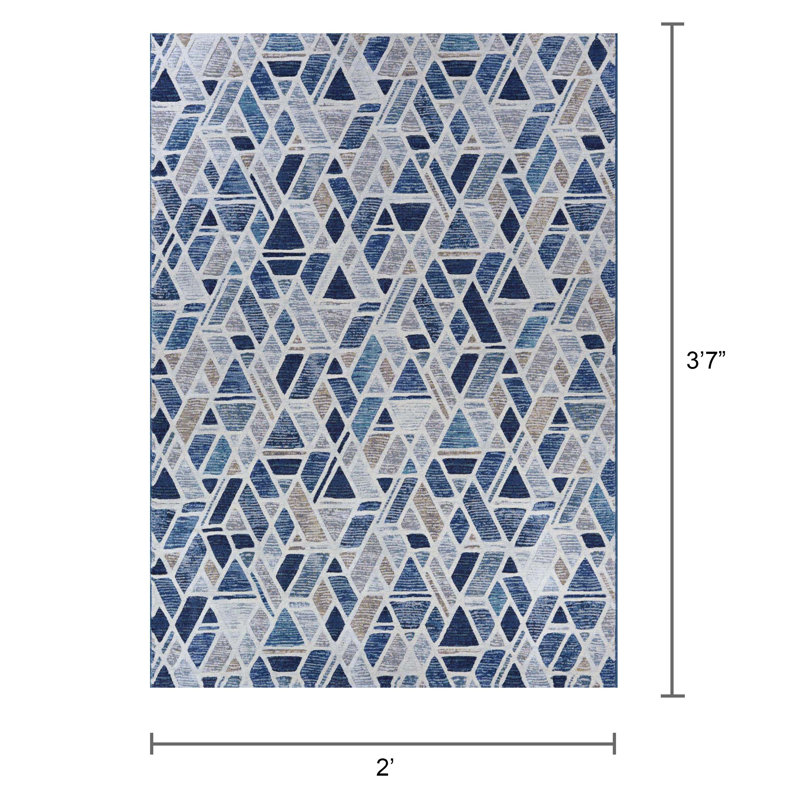 Thiessen Geometric Indoor Rug, Rectangle 2' x 3'7"