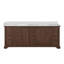 Friedliese 84" Double Bath Vanity with Silk White Quartz Stone Top-1649452345