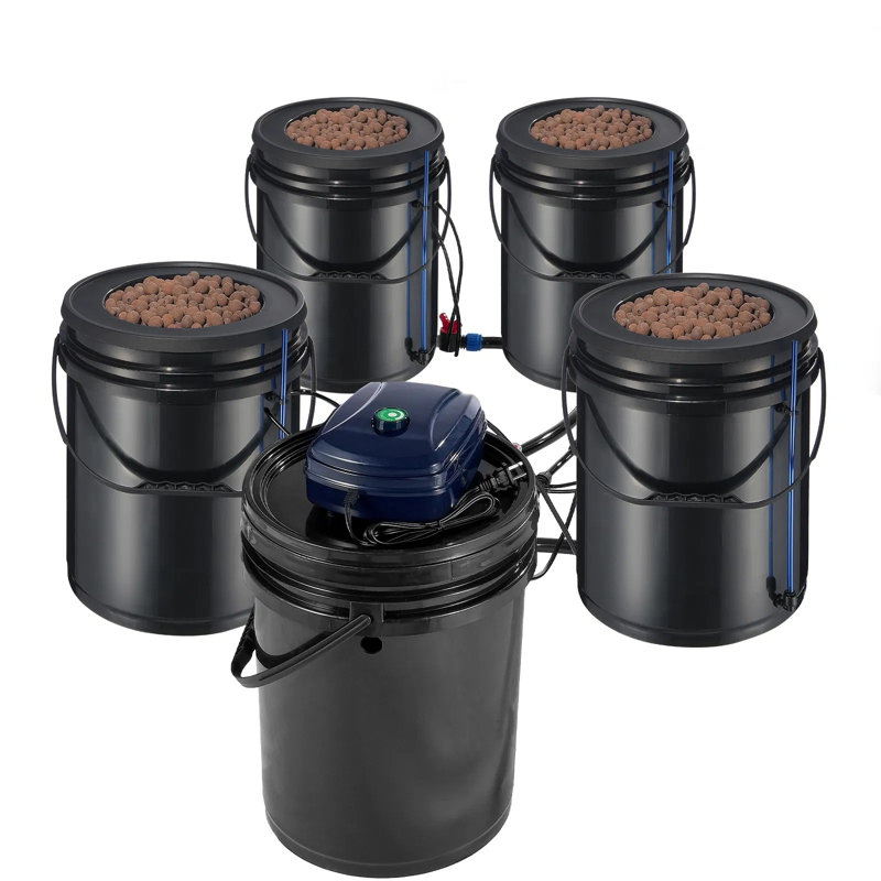 DWC Hydroponic System 4 Buckets