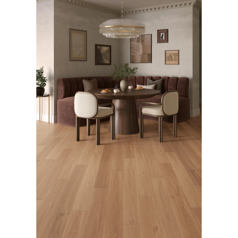Nouvelle planche de vinyle de luxe à branches en chêne noble Microban Noble 7 po x 2,5 mm avec couche d'usure Adil Flex