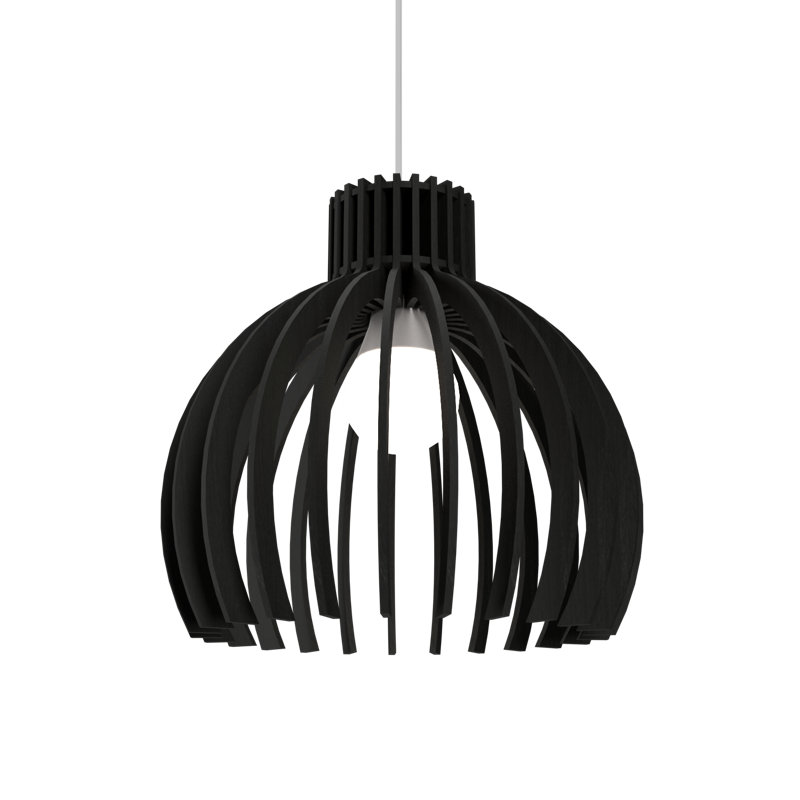 Stecche Di Legno 1 - Light Pendant, 8.66" H x 8.46" W x 8.46" D, Charcoal