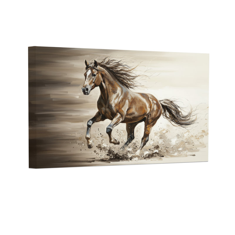 «Animals Courir», reproduction d'art sur toile, H 16 po x l 24 po