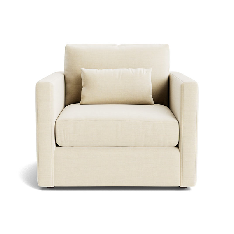 Haywood Upholstered Armchair, Performance Linen - Cream
