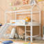 Lit mezzanine en métal avec glissade, lit simple en métal avec planche inscriptible en bois (lit)-1663485408