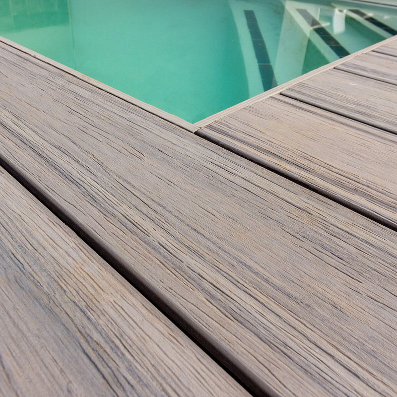 Planche de terrasse en composite I-Series 96 "x 5,35", Corail des Caraïbes