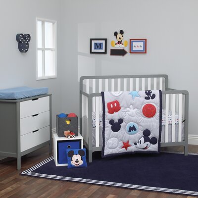 Disney Amazing Mickey Mouse 3 Piece Crib Bedding Set -  4371076
