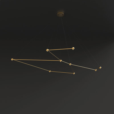 9 - Light Unique Geometric Chandelier