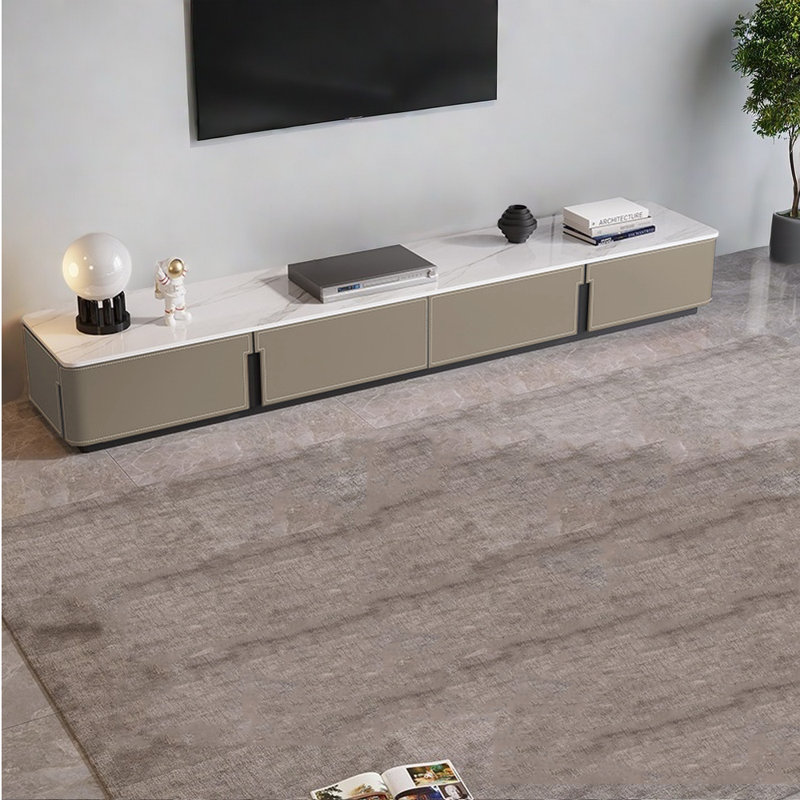 Meuble télé moderne et haut de gamme, 94.49", Gris beige