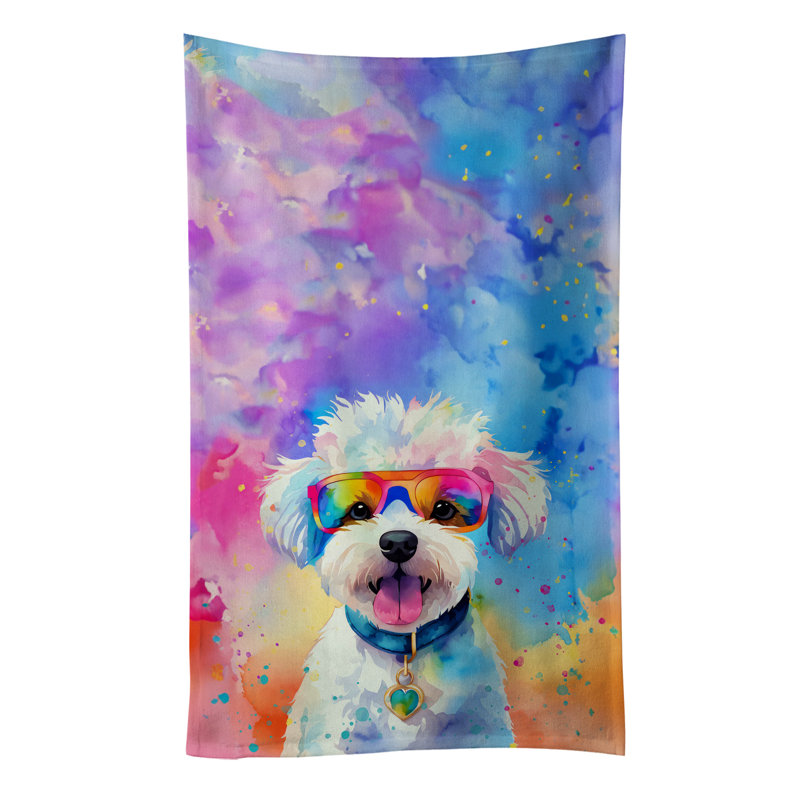 Serviette de cuisine Bichon Frise Hippie Dawg