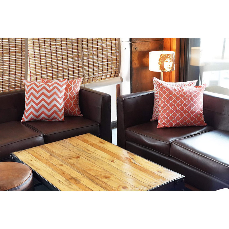 Arylide Square Throw Pillow Cover, Coral