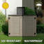 Decksplore 255 Gallons Resin Outdoor Storage Cabinet, Waterproof & Lockable-101757926