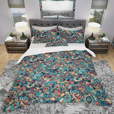Ensemble de housse de couette moderne et contemporaine
