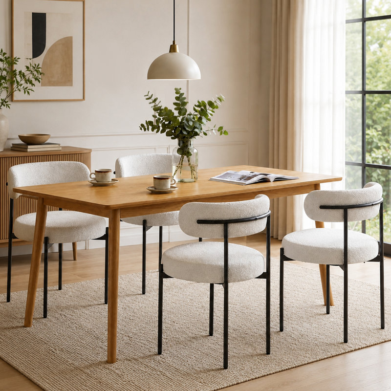 Keerthika Upholstered Dining Chair, Beige