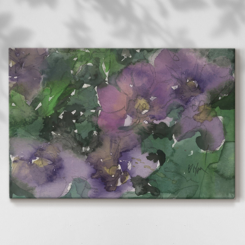 Langage des violettes I - Cavas enveloppés de galerie, 12 x 18