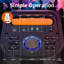 Karaoke Machine for Adults, Big Party Speaker with  Peak Power, Wireless PA System with Dual 8" Subwoofers, Disco Lights & 2 Microphones for Home Party Outdoor, Support USB/AUX/REC/TWS