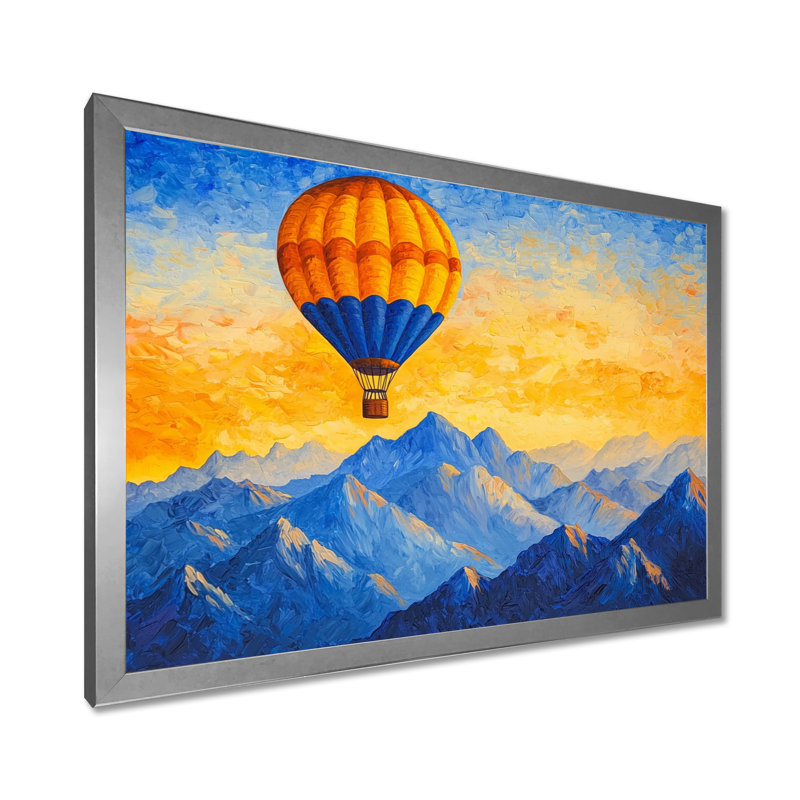 Montgolfière au-dessus de Saint Jean Sur Richelieu, Québec - montgolfière, salon d'art mural, H 24 po x l 32 po