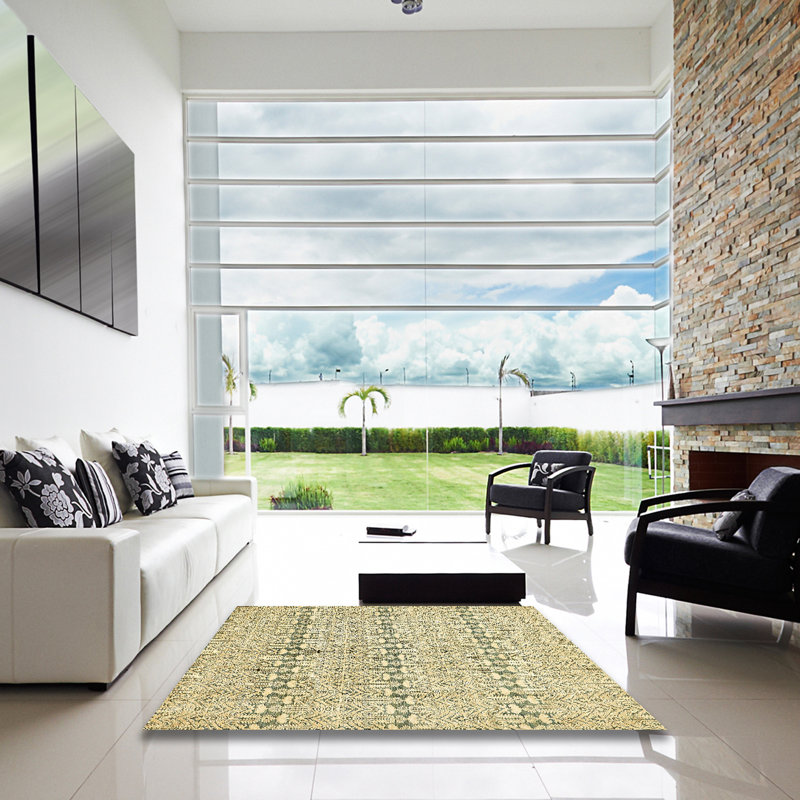 Tapis abstrait moderne 342, Carré 8 pi