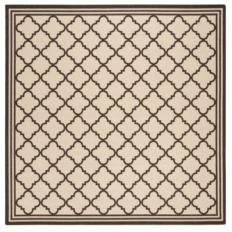 Tapis d'intérieur / extérieur à motif géométrique Adler, Carré 4 pi