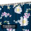 Rideau de douche printemps / été à motif botanique et bleu marine avec 12 crochets-1586094874