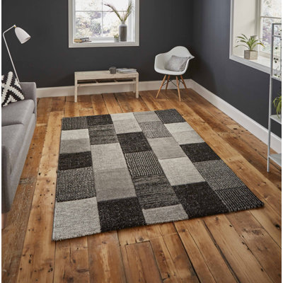 Langley area rug Machine Woven Rectangle Grey/Black