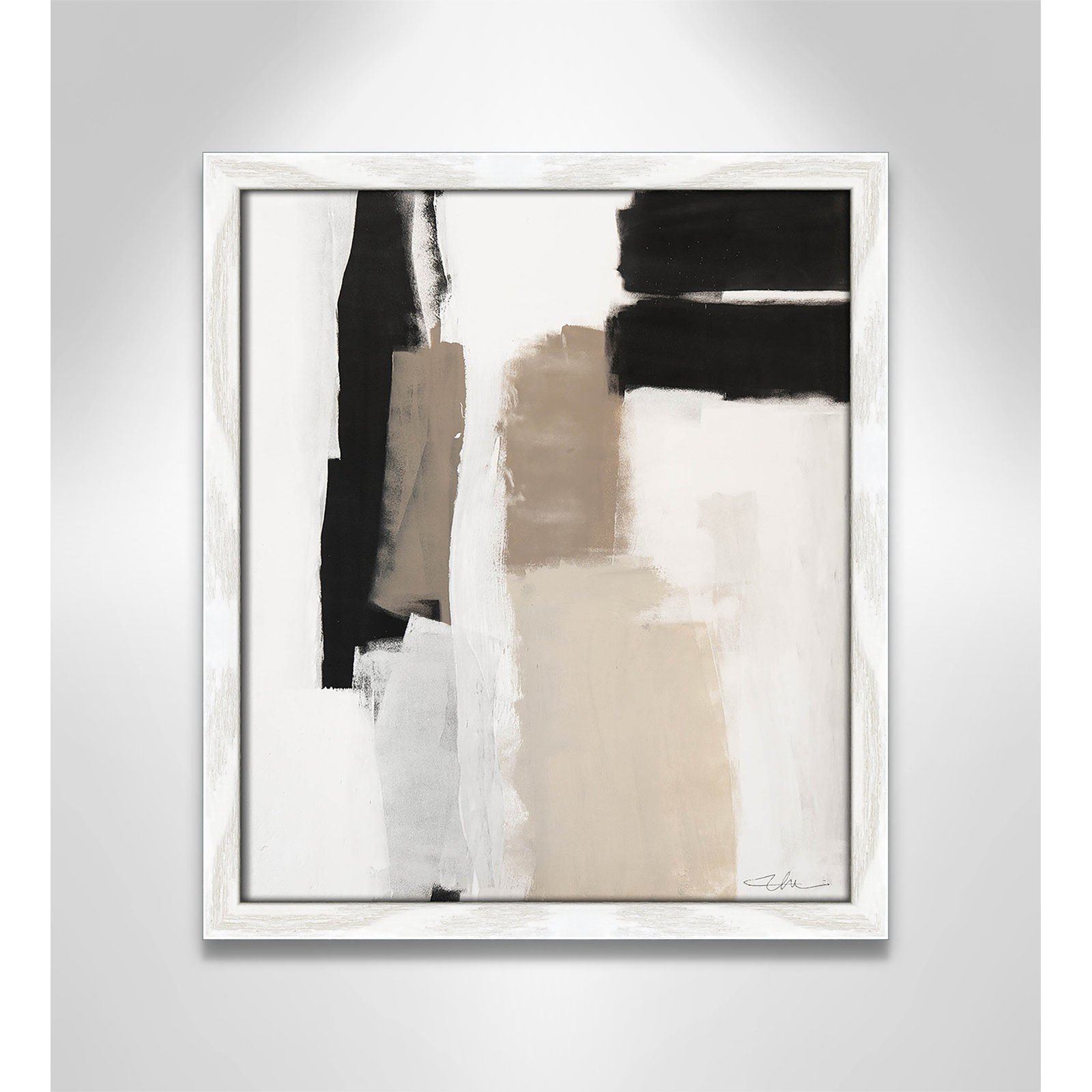 Earth Scapes II by Casa Fine Arts, White Slim Unmatted Picture Framed, 15" H x 13" W x 1.25" D