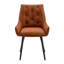 Ensemble de 2 chaises de salle à manger, chaise de salle à manger en similicuir, chaises de cuisine en métal avec pieds sablés, chaise rembourrée à dossier plat (ensemble de 2)-2108166831-2108166829