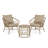 3Pc Outdoor Chat Set With Cushions