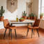 Ensemble de table et chaises de salle à manger en pierre frittée pour 2 personnes, montage facile-319502311