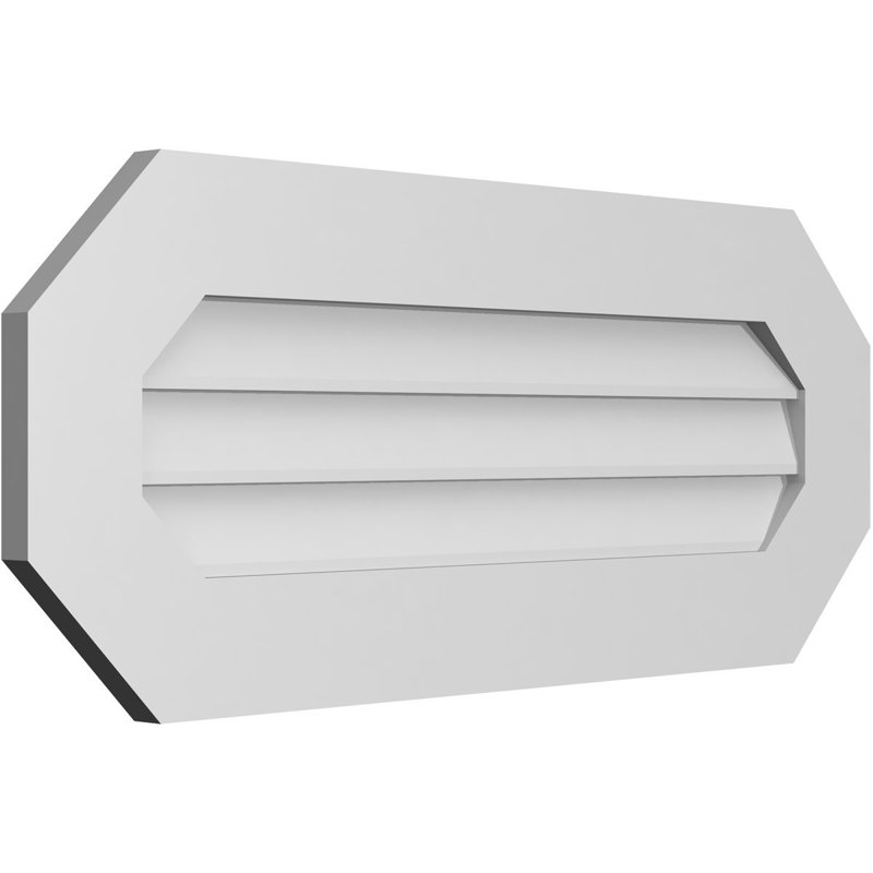 Évent horizontal gondole allongé en surface octogonal Signature, H 14 po x l 34 po x P 1 po