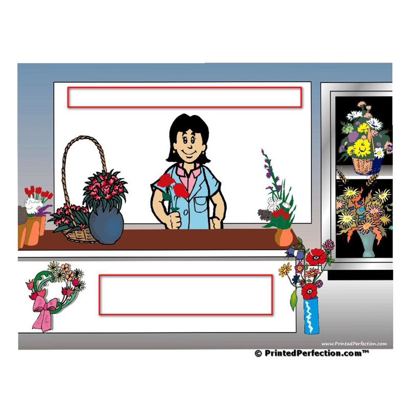 Porte-clés personnalisé avec fleuriste personnalisée, Oui