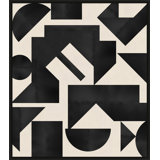 Negative Space 2' Framed Graphic Art Print on Glass