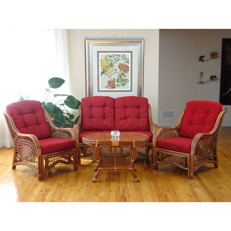 Ottoville Upholstered 48'' Sofa, Red