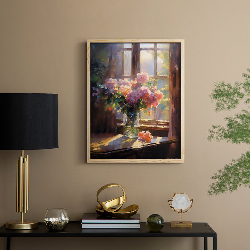 «FLORAL Series DCCL XXXII», reproduction encadrée - bois massif, Naturel, H 11 po x l 9 po