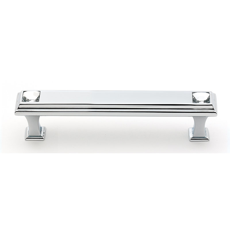 Geometric 6" Center to Center Bar Pull, Polished Chrome, 4"
