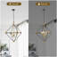 Luminaires suspendus modernes à 4 lumières pour lanterne moderne en métal - lustre noir mat et doré antique (ampoules E12 non incluses)
