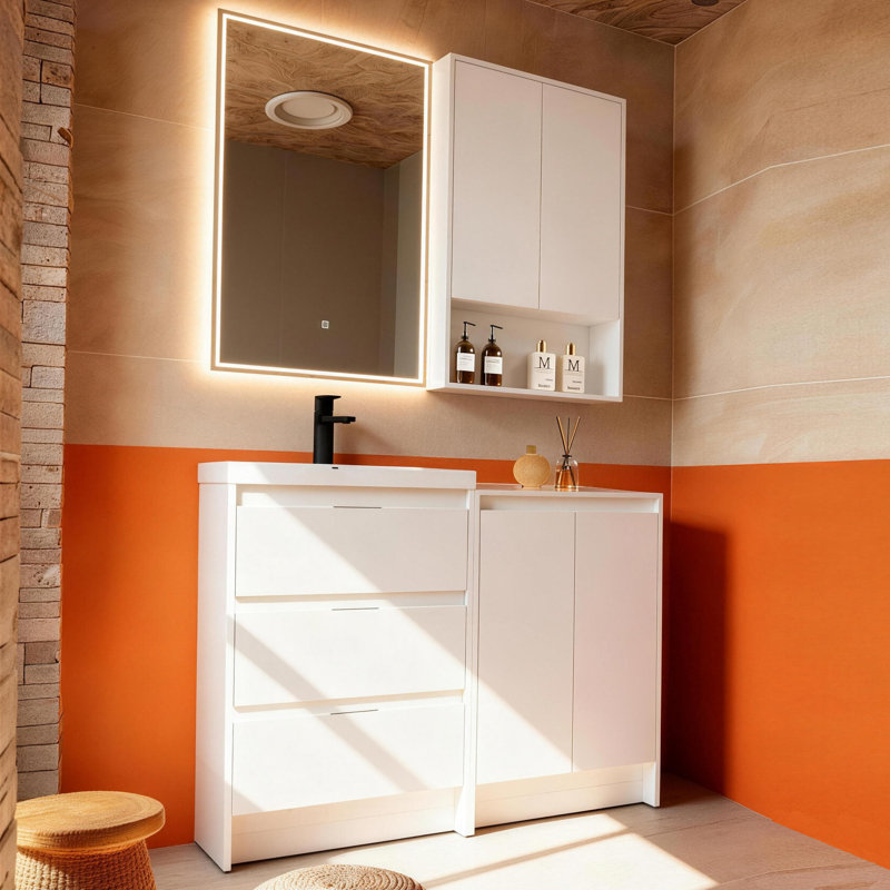 Ensemble de meuble-lavabo autoportant 48 "Cube